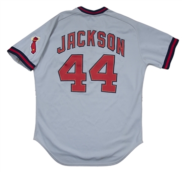 1982-1984 Reggie Jackson Game Used California Angels Road Jersey (Sports Investors Authentication)